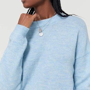 Urban Outfitters Blue Knit Oversized Crew Sweater